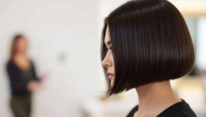 Blunt Bob: Der geometrische Karrée-Schnitt, der den Hals optisch verlängert